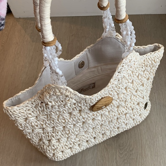 Cappelli Straworld Boho Straw Weaved Beaded Bag - Picture 5 of 7